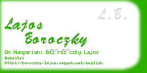 lajos boroczky business card